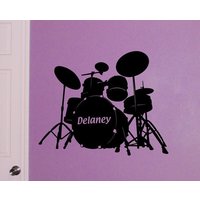 Personalisierter Schlagzeug-Vinyl-Aufkleber von OffTheWallExpression