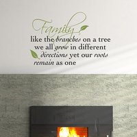 Vinyl Wandtatko - Familie Wie Die Äste Auf Einem Baum Aufkleber Familienbaum Familienzimmer von OffTheWallExpression