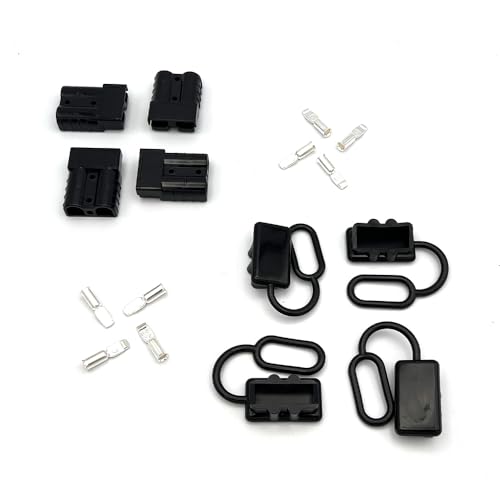 Offgridtec 4er-Pack Anderson Stecker mit Staubschutzkappe für 6AWG Kabel, Anderson SB50 Kompatibel, Sichere Kontaktstifte, Robuster Kunststoff 50A 600V Stecker für Solarmodule & Ladesysteme (Schwarz) Offgridtec 4er-Pack Anderson Stecker mit Staubschutzkappe für 6AWG Kabel, Anderson SB50 Kompatibel, Sichere Kontaktstifte, Robuster Kunststoff 50A 600V Stecker für Solarmodule & Ladesysteme (Schwarz) von Offgridtec