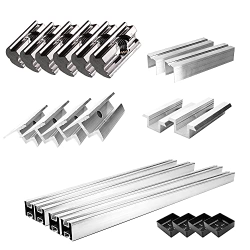 Befestigungskit mit Biberschwanz Dachhaken für Schrägdachmontage 2 Solarpanele Rahmenhöhe 30mm von Offgridtec