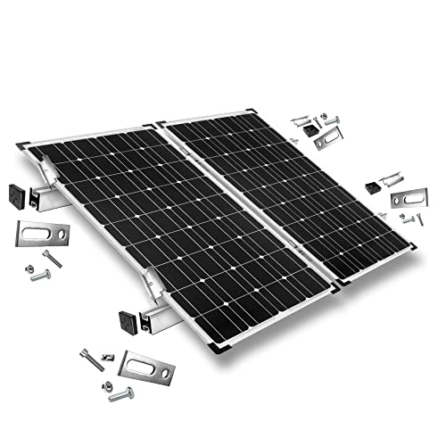 Befestigungskit mit Stockschrauben für Schrägdachmontage 2 Solarpanele Rahmenhöhe 35mm von Offgridtec