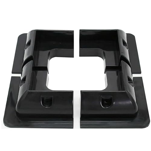 Offgridtec 4er Set ABS Eckprofil 150x150mm, Montage-Seitenklammern, 8 Edelstahlschrauben mit Unterlegscheiben und Gummiabdichtungen, Solar Panel Montagesatz für Wohnmobile, Schwarz von Offgridtec