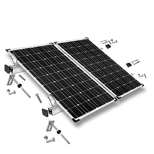 Offgridtec© Befestigungs-Set für 2 Solarmodule - Wellethernit- und Blechdach von Offgridtec