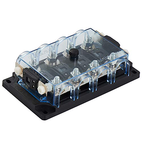 Offgridtec® 4-fach MEGA-Fuse Sicherung Halter mit Halterung für Ersatzsicherung von Offgridtec