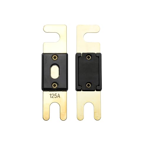 Offgridtec 125A ANL Sicherung Set für 72V DC Systeme, Hochstrom-Streifensicherungen mit Kupferanschlüssen, Niedrigem Kontaktwiderstand, Funken-Schutz, Schraubmontage, DIN43560/1 Zertifiziert, 5er-Pack von Offgridtec