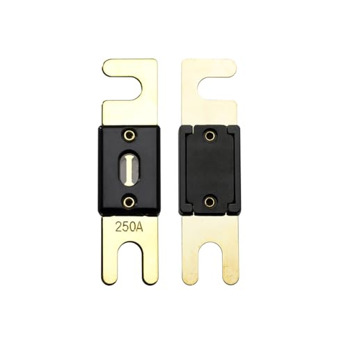 Offgridtec 250A ANL Sicherung Set für 72V DC Systeme, Hochstrom-Streifensicherungen mit Kupferanschlüssen, Niedrigem Kontaktwiderstand, Funken-Schutz, Schraubmontage, DIN43560/1 Zertifiziert, 5er-Pack von Offgridtec