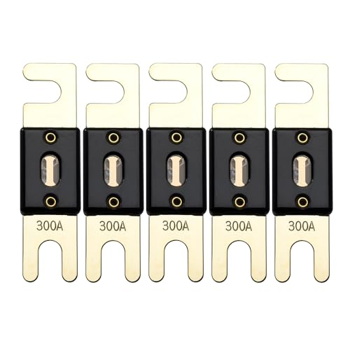 Offgridtec 300A ANL Sicherung Set für 72V DC Systeme, Hochstrom-Streifensicherungen mit Kupferanschlüssen, Niedrigem Kontaktwiderstand, Funken-Schutz, Schraubmontage, DIN43560/1 Zertifiziert, 5er-Pack Offgridtec 300A ANL Sicherung Set für 72V DC Systeme, Hochstrom-Streifensicherungen mit Kupferanschlüssen, Niedrigem Kontaktwiderstand, Funken-Schutz, Schraubmontage, DIN43560/1 Zertifiziert, 5er-Pack von Offgridtec