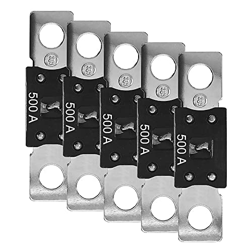 Offgridtec 5er Set MEGA-Sicherung 500A 32V, DC Hochstromsicherungen 12V/24V, Überlast- & Kurzschlussschutz, Kupferkern, Nylongehäuse, Universelle Passform für Wechselrichter & Batteriekabel Offgridtec 5er Set MEGA-Sicherung 500A 32V, DC Hochstromsicherungen 12V/24V, Überlast- & Kurzschlussschutz, Kupferkern, Nylongehäuse, Universelle Passform für Wechselrichter & Batteriekabel von Offgridtec