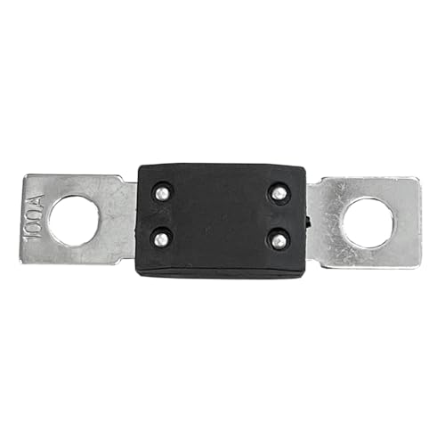 Offgridtec 100A MEGA Sicherung Set für 48V DC Systeme, Hochstrom-Streifen-Sicherungen mit Kupferanschlüssen, Niedrigkontaktwiderstand, Funken-Schutz, Schraubbefestigung, RoHS & UL zertifiziert, 5-Pack von Offgridtec