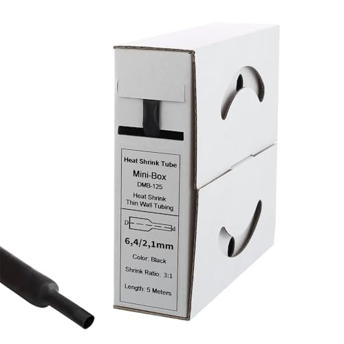 Offgridtec 5m Schrumpfschlauch mit Kleber 6 mm > 2 mm, 3:1 Schrumpfrate, Dual-Wand, Halogenfrei, Flammhemmend, Wasserdichte Kabelisolierung, Leicht zu Schneiden, Inklusive Spenderbox, Schwarz Offgridtec 5m Schrumpfschlauch mit Kleber 6 mm > 2 mm, 3:1 Schrumpfrate, Dual-Wand, Halogenfrei, Flammhemmend, Wasserdichte Kabelisolierung, Leicht zu Schneiden, Inklusive Spenderbox, Schwarz von Offgridtec