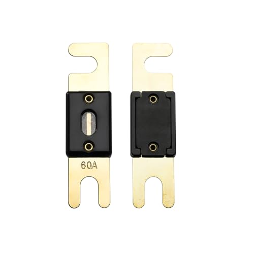 Offgridtec 60A ANL Sicherung Set für 72V DC Systeme, Hochstrom-Streifensicherungen mit Kupferanschlüssen, Niedrigem Kontaktwiderstand, Funken-Schutz, Schraubmontage, DIN43560/1 Zertifiziert, 5er-Pack von Offgridtec