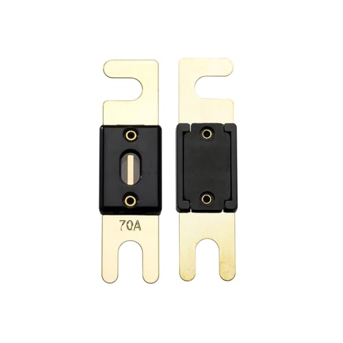 Offgridtec 70A ANL Sicherung Set für 72V DC Systeme, Hochstrom-Streifensicherungen mit Kupferanschlüssen, Niedrigem Kontaktwiderstand, Funken-Schutz, Schraubmontage, DIN43560/1 Zertifiziert, 5er-Pack von Offgridtec