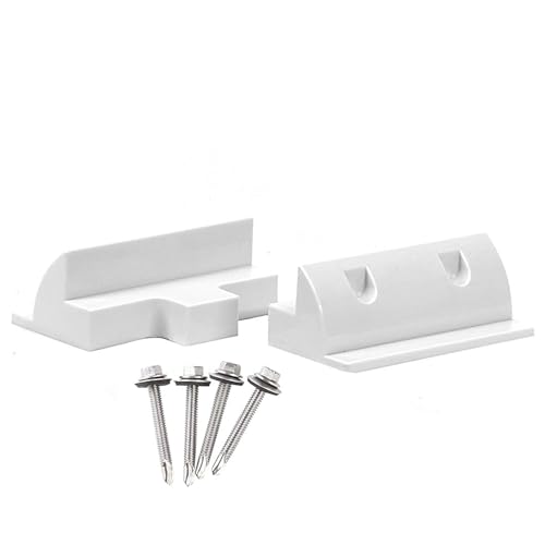 Offgridtec 2 Stück ABS Spoiler Verbindungsprofile 180mmx180mm, Montage-Seitenklemmen, 4 Edelstahl-Schrauben mit Unterlegscheibe & Gummiabdichtungen, Solar Panel Montagesatz für Wohnmobil, Weiß Offgridtec 2 Stück ABS Spoiler Verbindungsprofile 180mmx180mm, Montage-Seitenklemmen, 4 Edelstahl-Schrauben mit Unterlegscheibe & Gummiabdichtungen, Solar Panel Montagesatz für Wohnmobil, Weiß von Offgridtec