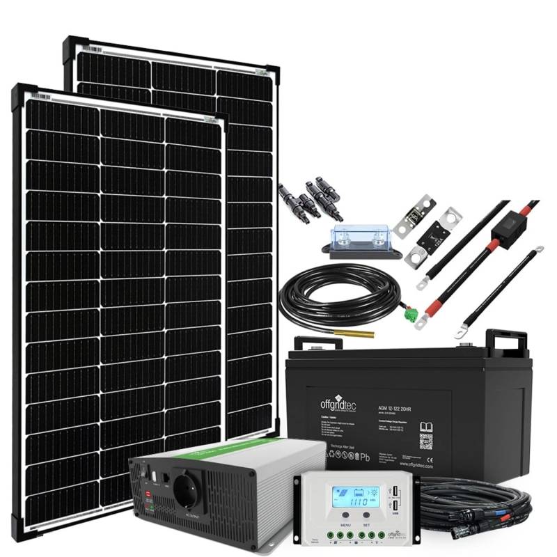 Offgridtec Autark M-Master 200W Solaranlage - 1000W AC Leistung 122Ah AGM Akku von Offgridtec