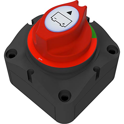 Offgridtec Batterie-Trennschalter 12V/24V/48V, 275A Dauerstrom, M10-Anschlüsse, Drehschalter zur Stromunterbrechung für Auto, Wohnmobil, Boot, Solar, Stromisolierung, ABS-Gehäuse, einfache Montage von Offgridtec