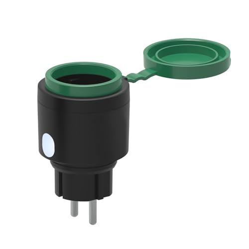 Offgridtec Smarte Außensteckdose WiFi mit Smart Life- oder Tuya App-Steuerung IP44 Wasserdicht Outdoor (3 Stück) von Offgridtec