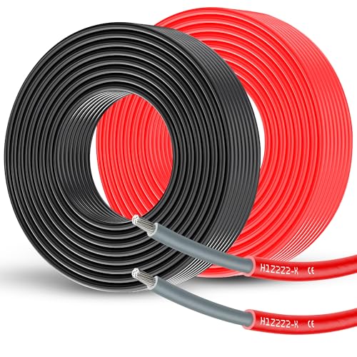 Offgridtec Solar Kabel H1Z2Z2-K 6mm², Einadriges Kupferkabel für Photovoltaikanlagen, UV- & wetterbeständig, halogenfrei, IEC 60228 EN 50618-konform (100m, rot) von Offgridtec
