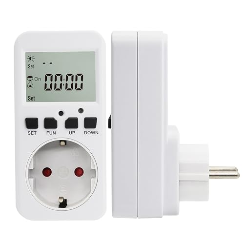 Offgridtec Zeitschaltuhr mit Dämmerungschalter für Schuko Steckdose 230V 50Hz max. 16A von Offgridtec