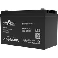 offgridtec Solarakkus "AGM Solarbatterie", 101000 mAh, 12 V, Schraubbare M8-Terminals von Offgridtec