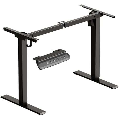 OffiGo Höhenverstellbarer Schreibtisch Gestell, Tischbeine Höhenverstellbar mit 3 Memory-Funktion, Elektrischer Schreibtisch für das 100cm-140cm Tisch, Schwarz von OffiGo