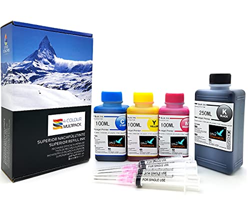 Office Channel24 Nachfülltinte Tinte Refill Set passend für Canon PG560 CL561 PG-560XL CL-561XL für Pixma TS5350 TS7450 TS5351 TS5352 TS5353 TS7451 TS 5355 von Office Channel24