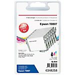 Office Depot T0807 Kompatibel Epson Tintenpatrone C13T08074510 Schwarz, Cyan, Hell Cyan, Magenta, Hell Magenta, Gelb Multipack 6 Stück von Office Depot