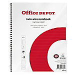 Office Depot Notizbuch DIN A5+ Liniert Spiralbindung Papier Weiß Perforiert 160 Seiten 5 Stück à 80 Blatt von Office Depot