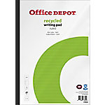 Office Depot Notizblock DIN A4 Liniert Geleimt Papier Softcover Weiß Nicht perforiert Recycled 160 Seiten Pack 5 von Office Depot