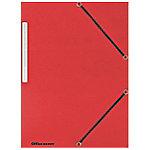 Office Depot Eckspannmappe DIN A4 Rot Presspappe beschichtet 3 Klappen 24 x 2,5 x 32 cm von Office Depot