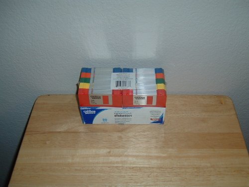 Office Depot Floppy Disketten 8,9 cm IBM formatiert 50 Stück, Regenbogen Farben von Office Depot