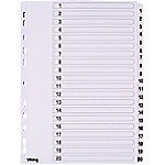 Office Depot Register 5914080 DIN A4 Weiß 20-teilig 11-fach Mylar 1 bis 20 von Office Depot