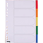 Office Depot Blanko Register DIN A4 Farbig Sortiert Mehrfarbig 5-teilig PP (Polypropylen) Rechteckig 11 Löcher von Office Depot