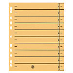 niceday 1 bis 10 Trennblätter Recycelt 100% DIN A4 Überbreite Gelb 10-teilig Pappkarton Rechteckig 11 Löcher 100 Stück von Niceday