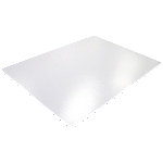 Office Depot rechteckige Stuhlmatte harter Boden Polycarbonat 130 x 120cm Transparent von Office Depot