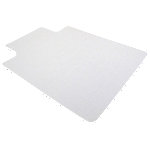 Office Depot rechteckige Stuhlmatte mit Lippe harter Boden PVC 120 x 90cm Transparent von Office Depot