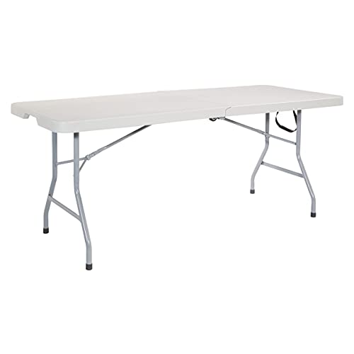 Office Star Rechteckiger Tisch für Picknicks, Camping und Heckklappe, aus Kunstharz, 1,8 m, mit Rollen von Office Star