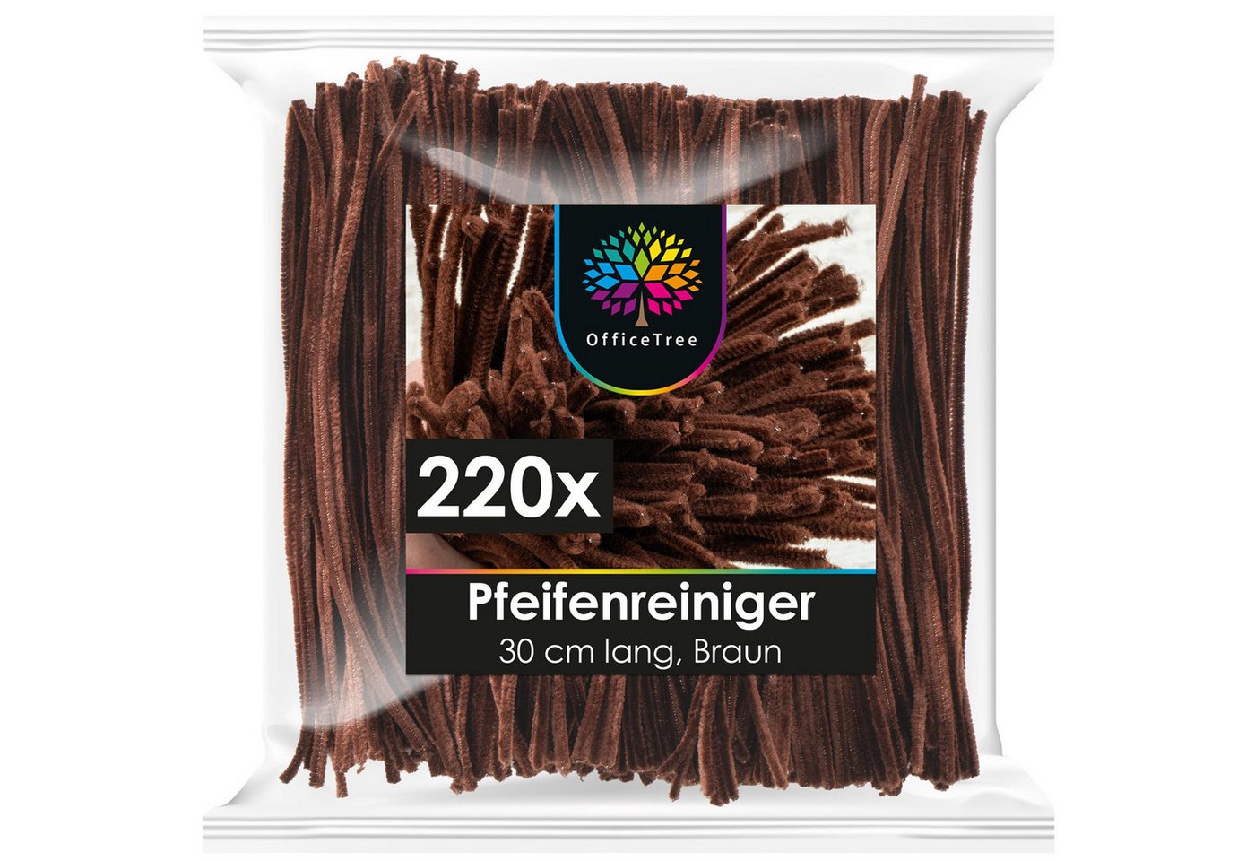 OfficeTree Basteldraht 220x Pfeifenreiniger Braun 30 cm, XXL Set OfficeTree Basteldraht 220x Pfeifenreiniger Braun 30 cm, XXL Set von OfficeTree