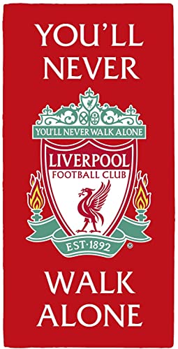 Strandtuch mit Liverpool Wappen, 100 % Baumwolle, YNWA Limited Edition von Official Liverpool