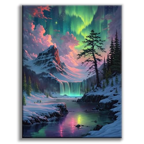 Diamond Painting Erwachsene Aurora, Polarlicht 5D Diamond Painting Bilder, Landschaft Diamant-malerei Erwachsene, Natur Diamantmalerei-set für Geschenk, zur Entspannung und als Wanddeko 30x40 cm Diamond Painting Erwachsene Aurora, Polarlicht 5D Diamond Painting Bilder, Landschaft Diamant-malerei Erwachsene, Natur Diamantmalerei-set für Geschenk, zur Entspannung und als Wanddeko 30x40 cm von Offito Art