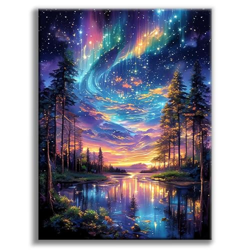 Diamond Painting Erwachsene Sternenhimmel, Landscape 5D Diamond Painting Bilder, Landschaft Diamant malerei Erwachsene, Natur Diamantmalerei-set für Geschenk, zur Entspannung und als Wanddeko 30x40 cm Diamond Painting Erwachsene Sternenhimmel, Landscape 5D Diamond Painting Bilder, Landschaft Diamant malerei Erwachsene, Natur Diamantmalerei-set für Geschenk, zur Entspannung und als Wanddeko 30x40 cm von Offito Art