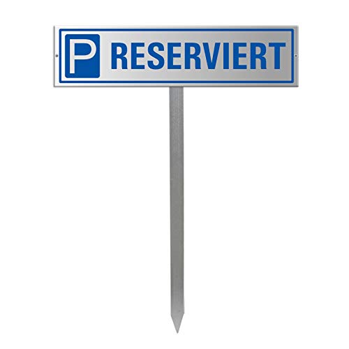 Parkplatzschild Reserviert mit Einschlagspieß und Schildhalterung Nr.35437 von OFFORM DESIGN