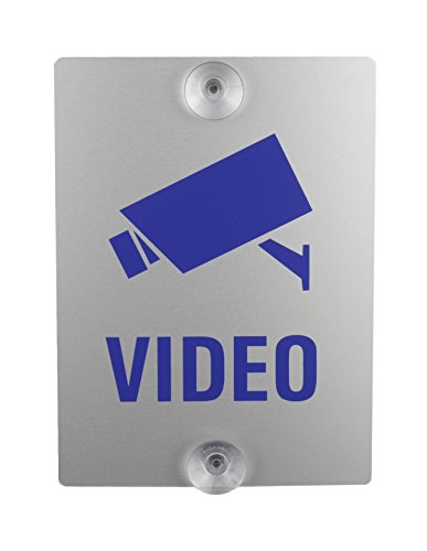 OFFORM DESIGN Saugnapfschild I Fensterschild I Hinweisschild mit 2 Saugnäpfen „Videoüberwachung“ I I Nr.30601 von OFFORM DESIGN
