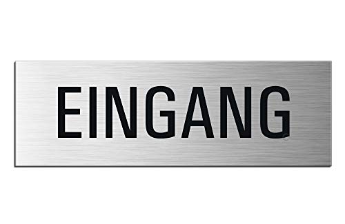 Schild - Eingang | Türschild 240 x 80 mm Aluminiumschild selbstklebend Ofform Design Nr.10509-S von OFFORM DESIGN