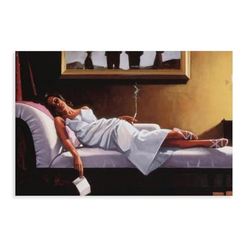 Jack Vettriano Poster auf Leinwand, Schlafzimmer, Dekoration, Sport, Landschaft, Büro, Raumdekoration, Geschenk, ungerahmt, 20 x 30 cm von OffsuM