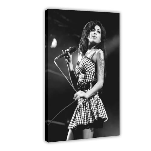 OffsuM Popsängerin Amy Winehouse 6 Poster auf Leinwand, Wandkunst, Dekor, Bild, Gemälde für Wohnzimmer, Schlafzimmer, Dekoration, Rahmen-Stil, 30 x 45 cm von OffsuM