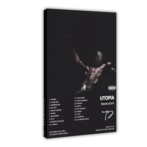 OffsuM Travis Poster Scott Utopia Album Cover Poster (2) Leinwand Poster Wandkunst Dekor Druck Bild Gemälde für Wohnzimmer Schlafzimmer Dekoration Rahmenstil 30 x 45 cm von OffsuM