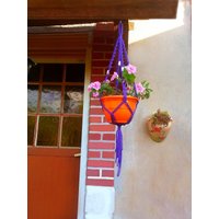 Federung in Makramee Modell Kleine Pflanzen "Violett" Federung in Makramee Modell Kleine Pflanzen "Violett" von OfildeSelestys