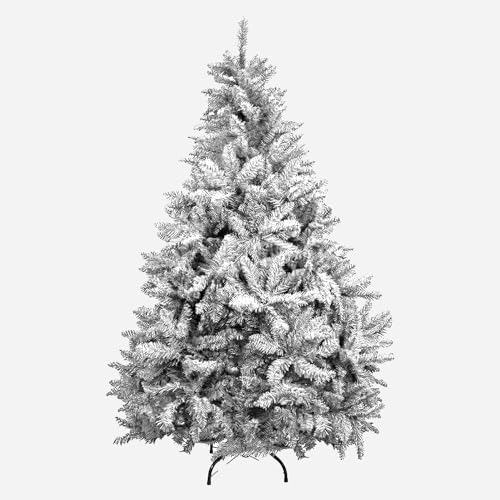 Natürlicher grüner Weihnachtsbaum mit Schnee, schneebedeckter Weihnachtsbaum, Weihnachtsbeleuchtung optional, Weihnachtsbaumdekoration nach Ihrem Geschmack, Chistmas Tree von OFITURIA