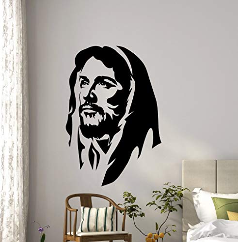 Ofomox Jesus Christus Wandtattoo Vinyl Kunst Wandbild Kirche Wandaufkleber Religiöses Interieur Klassisches Christliches Wohnkultur 57x39cm von Ofomox