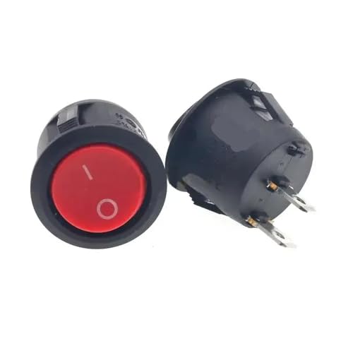 20 mm 12 V Round -Wippschalter aus 2 Pin SPSP 5 20 PCS Tippschalter für Wohnmobile Van Caravan Wohnmobil kompatibel mit Standard -12 -V -Systemen(2Pin rot) von OgbTKiz